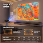 PJ40 Gen 3 Projector, 1080P, 4K, WiFi/Bluetooth, 20W Speakers, TV Stick/iOS/Android