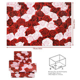 Rose Gift Wrapping Paper, Red And Pink Floral Gift Wrap 4 Folded Sheets Bridal Shower Wedding Wrapping Paper For Valentine'S Day Birthday Women Mother'S Day Lover'S Gift Wraps