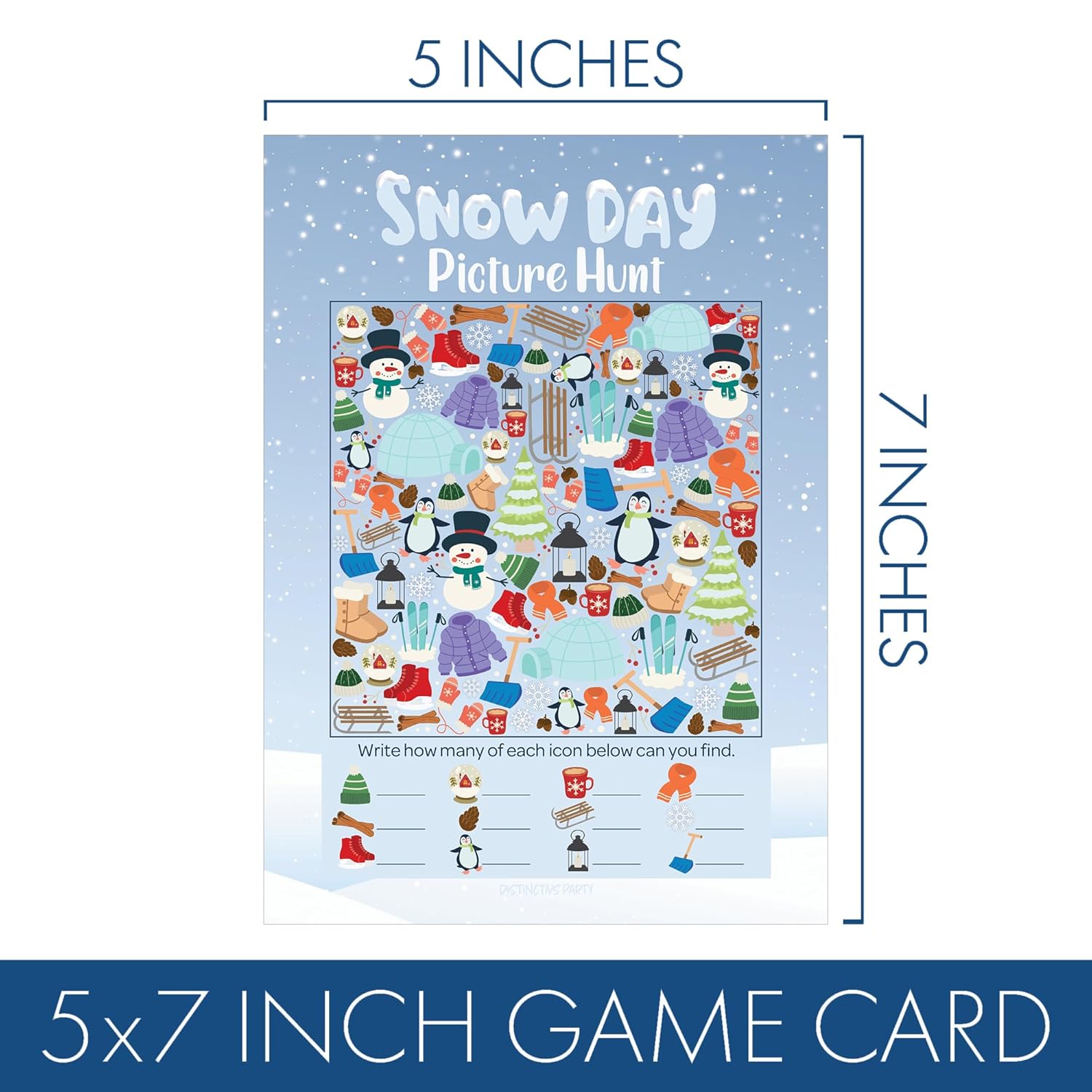 Winter Party Games - Word Search, Picture Hunt, Word Scramble, Picture Quiz - 4 Game Bundle, Winter Wonderland Party