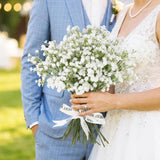 42 Pcs Babys Breath Artificial Flowers Bulk, 11Inch Gypsophila Real Touch Flowers White Faux Floral Arrangements Wedding Bouquet Party Decor