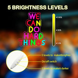 We Can Do Hard Things Neon Sign LED Dimmable Inspirational Wall Light for Classroom Bedroom Decor