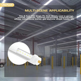 10 Pack 8FT T8 T12 LED Tube Bulbs 6500K Daylight FA8 Single Pin Fluorescent Replacement