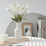 5Pcs White Snapdragon Artificial Flowers 34" Long Stem Silk Delphinium Flower White Fake Hyacinth Flowers For Wedding Table Centerpieces Home Party Outdoor Decoration(White)