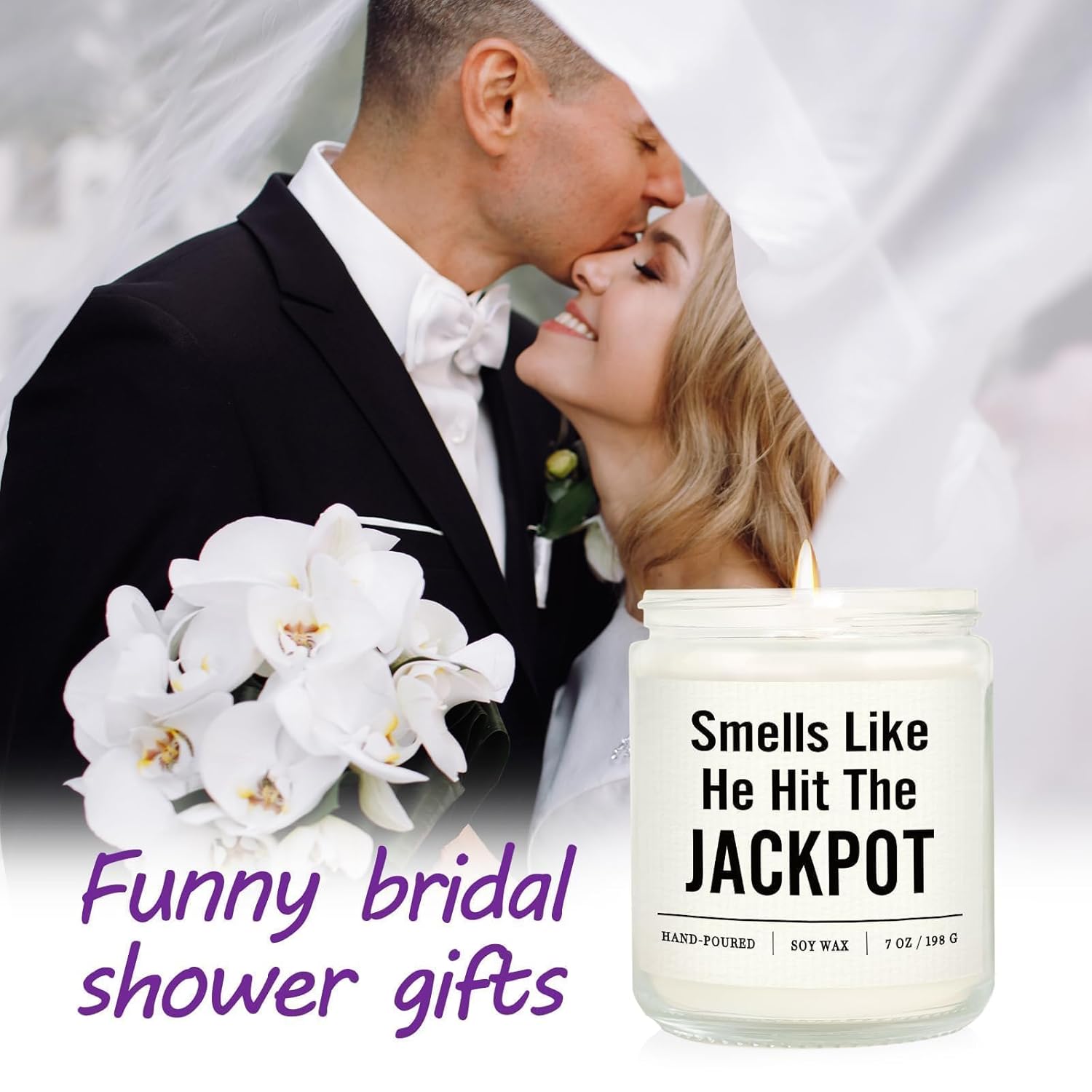 Bridal Shower Gifts For Bride - Wedding Bachelorette Gifts For Bride To Be, Funny Engagement Gift For Newlyweds Couples - Lavender Scented Soy Wax Candles 7Oz?