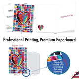 - Valentine'S Day Greeting Card With Envelope (4.63 X 6.75 Inch) - Colorful Hearts C9267Gvdg