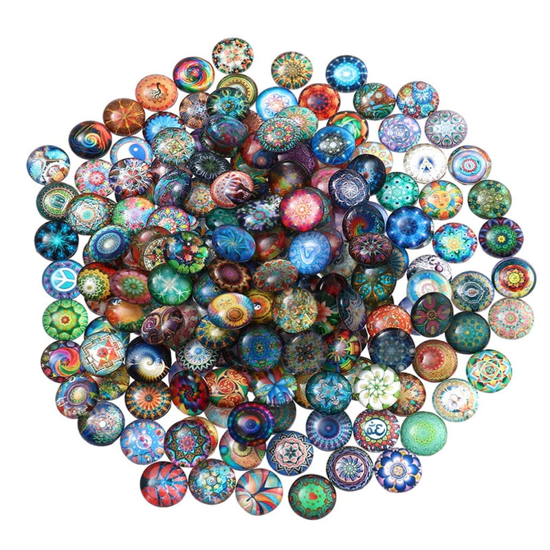 Glass Marbles Glass Marbles Cabochons Round Mosaic Tiles 100Pcs Mixed