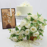 12 Bundles Peonies Artificial Flowers Artificial Peonies Silk Flowers Fake Peonies Artificial Flowers Wedding Home Table Decoration Realistic Peonies Bouquet For Centerpiece Table (White)