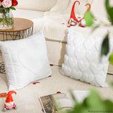 Valentine'S Day Love Heart Cream White Throw Pillow Covers, 18 X 18 Inch Anniversary Wedding Gift Home Decor Soft Plush Faux Fur Jacquard Cushion Case For Sofa Couch Set Of 2