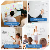 Magnetic Whiteboard Sticker For Wall, Self-Adhesive Dry-Erase Board Wallpaper, Office Home School (24" X 16")