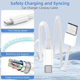 2 Pack USB A to USB C Cable 3FT 6FT CarPlay Fast Charging Cord for iPhone 17 16 15 iPad Pro Air