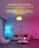 Matter Smart Light Bulbs 4 Pack A19 RGBCW Color Changing 800LM Alexa Google Apple Home Compatible