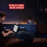 Nobody Cares Work Harder Neon Sign Motivational LED Wall Light for Gym Office Bedroom Decor
