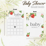 Hilarious Gender Reveal Games For Adults Women Men, Strawberry Sweet Bingo Game Cards For Party Decorations Favors Ideas -30 Pcs, 5X7 In - H06