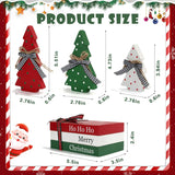 Christmas Decoration 6Pcs Table Centerpieces, Tabletop Christmas Decor For Tiered Tray Shelf Mantel Fireplace Coffee Bar Office Desk Farmhouse Xmas Holiday Decoration Wood Faux Book And Tree Sign