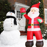 Christmas Inflatable Santa Claus 8 Ft, Giant Christmas Inflatables Outdoor Decoration Blow Up, Build-In Led Lighted Sant