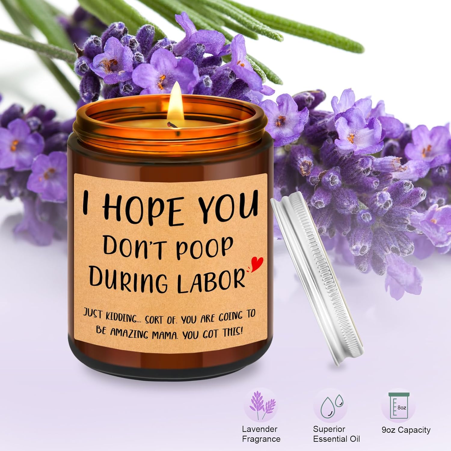 New Mom Candle, Pregnancy Gifts For First Time Moms - Baby Shower, Mom To Be Gifts For 1St Time Moms - Valentines, Birthday Presents For Pregnant Women, Expecting, New Mother