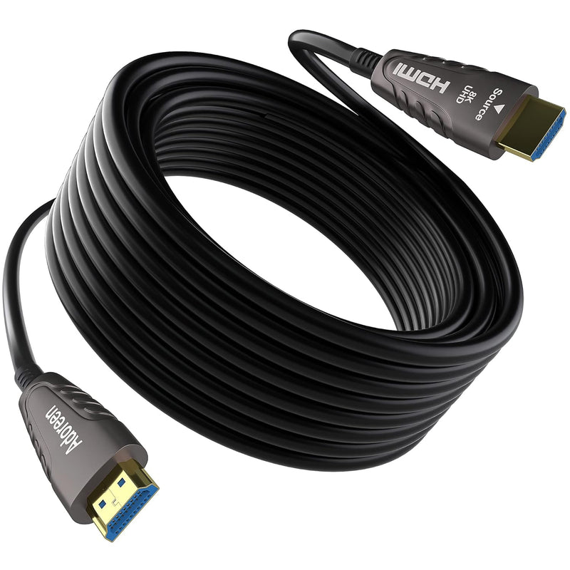 8K Fiber Optic Hdmi 2.1 Cable 25 Feet, Active Optical Hdmi Cord For 8K@60Hz 4K