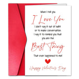Husband Valentines Day Card Funny, Happy Valentine’S Day Card Gift For Fiance Him Men Boyfriend (When I Tell You I Love You)