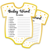 Baby Shower Games, Baby Word Scrabble Game Cards, Fun Baby Shower Party Games Supplies & Activities, Gender Reveal Games For Guests, Baby Shower Ideas, Set Of 30 Cards