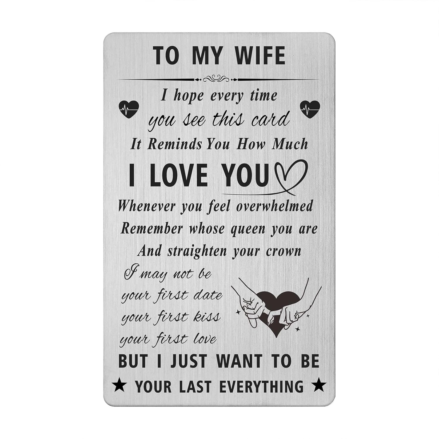Wife Valentines Day Card From Husband, Romantic Wife Birthday Anniversary Sweetest Day Mother'S Day Easter Gifts