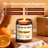 House Warming Gifts New Home, Perfect Housewarming Gifts - Sweet Orange Scented Candle - 7Oz New Home Soy Candles For Women, Men, Couple, Friend - New Homeowner Gift Ideas Presents For Home Buyers