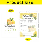 Lemon Theme Prediction And Advice Cards Baby Shower Games Cards 5 X 7 Inch Bridal Shower Card - Lemon Wedding Card 50 Pcs Guestbook Thank You Cardss For Bridal Shower Party Favor