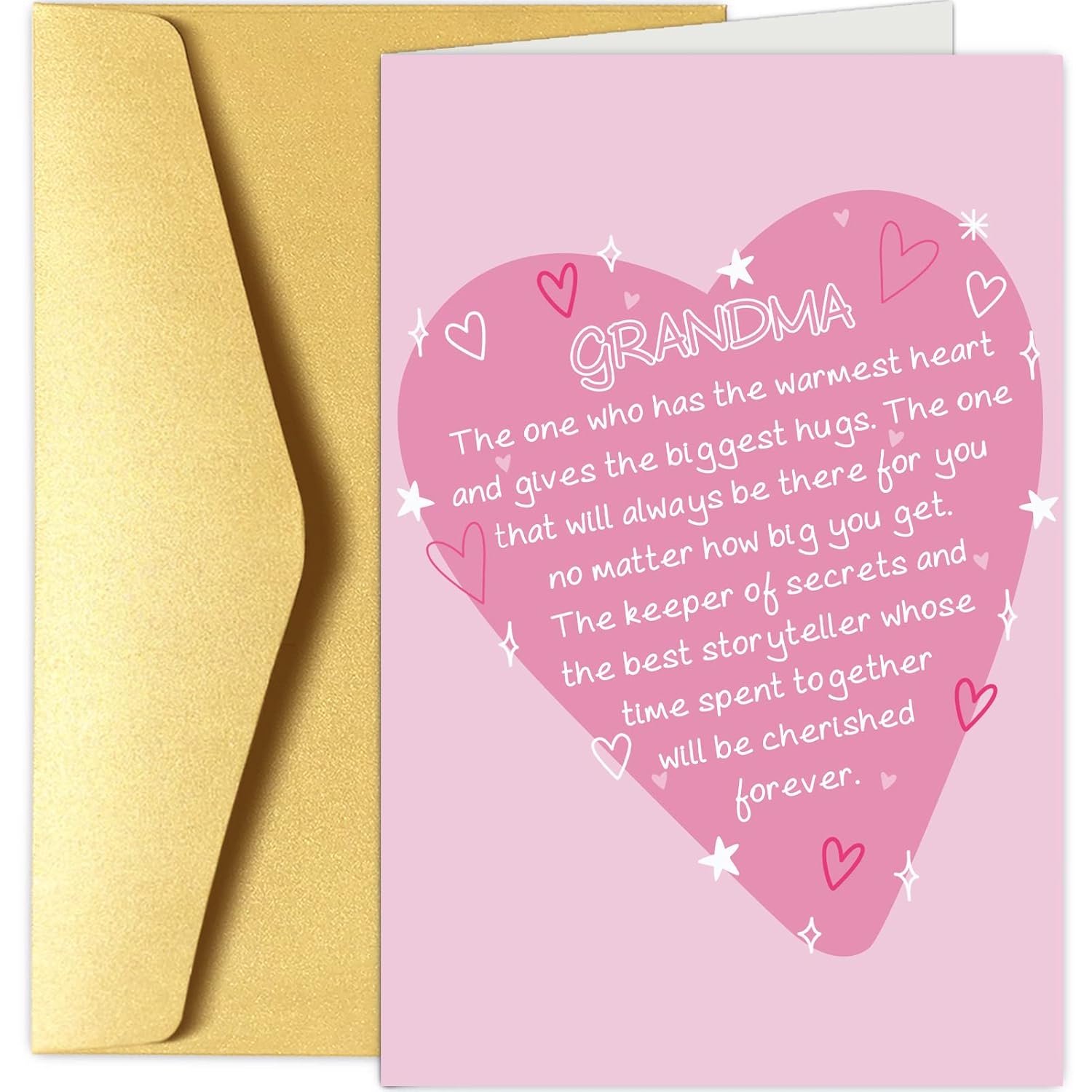 Mother'S Day Card For Grandma, Grandma Birthday Greeting Card, Mother'S Day Card From Grandchild, Times Spent Together Will Be Cherished Forever