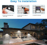6 Pack Solar Motion Sensor Security Lights Waterproof Outdoor Garden Fence Patio Garage Lights