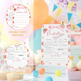 30 Pack Strawberry Baby Shower Games, Strawberry Baby Predictions & Advice Cards For Babies Parties Game Activity, Advice For New Parents To Be, Predictions Cards For Adults Sharing Wishes 5 X 7