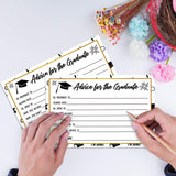 50 Graduation Party Advice Wishes Cards For Graduate Class Of 2025 College, High School, University Grad, Words Of Wisdom Cards, Game Activity Cards, 4 X 6 Inches.