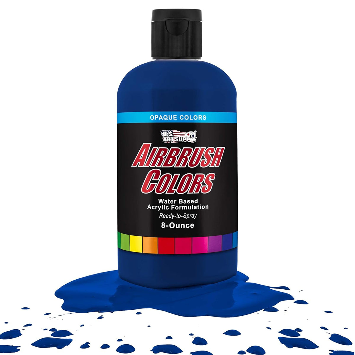 Opaque Phtalo Blue Acrylic Special Effects Airbrush Paint - 8Oz Ready To Spray Air Brush Paint For Nails, Models, Fabric - Water-Based Air Brush Painting