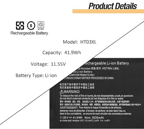 HT03XL Replacement Laptop Battery for HP Pavilion 14-CE 14-CF 14-CK 14-CM and 14-DF