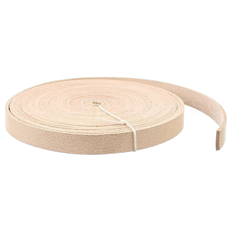 1/2" Leather Strap - Natural Color - 15 Feet - 13Mm Genuine Leather Strip