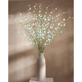 2Pcs Artificial Jasmine Flowers 33.5" Full Vitality Small Floral Branch Stems For Spring Home Office Bedroom Party Wedding Table Centerpieces Decor(White)