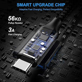 12FT USB A to USB C Fast Charging Cable Braided Charger Cord for iPhone 16 15 Samsung Pixel Switch