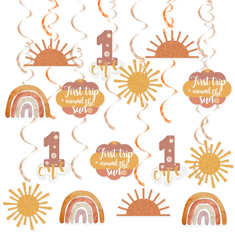 First Trip Around The Sun Birthday Decorations, 20Pcs Boho Sun 1St Bir