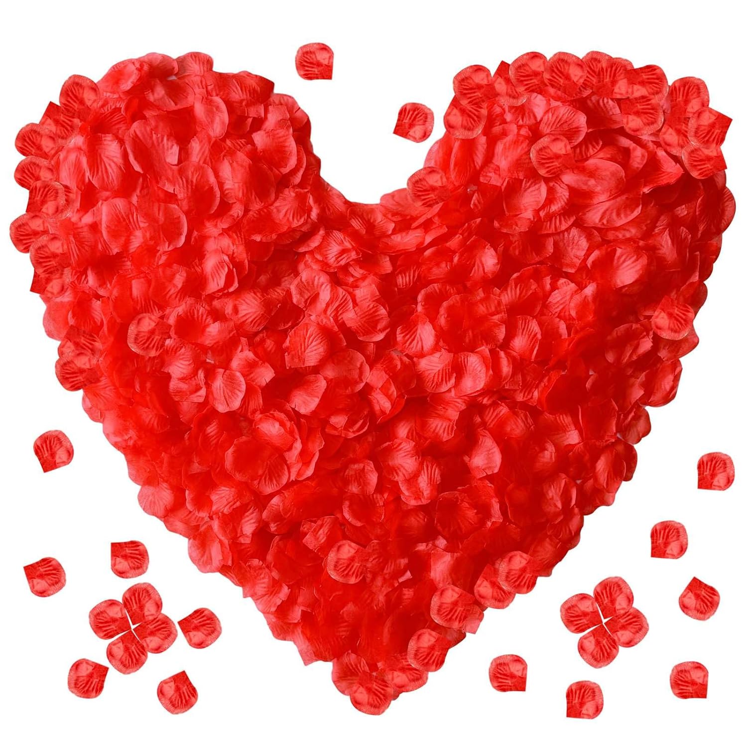 1000 Pcs Red Rose Petals Artificial Rose Petals For Wedding Proposal Anniversary Love Romantic Night Decorations