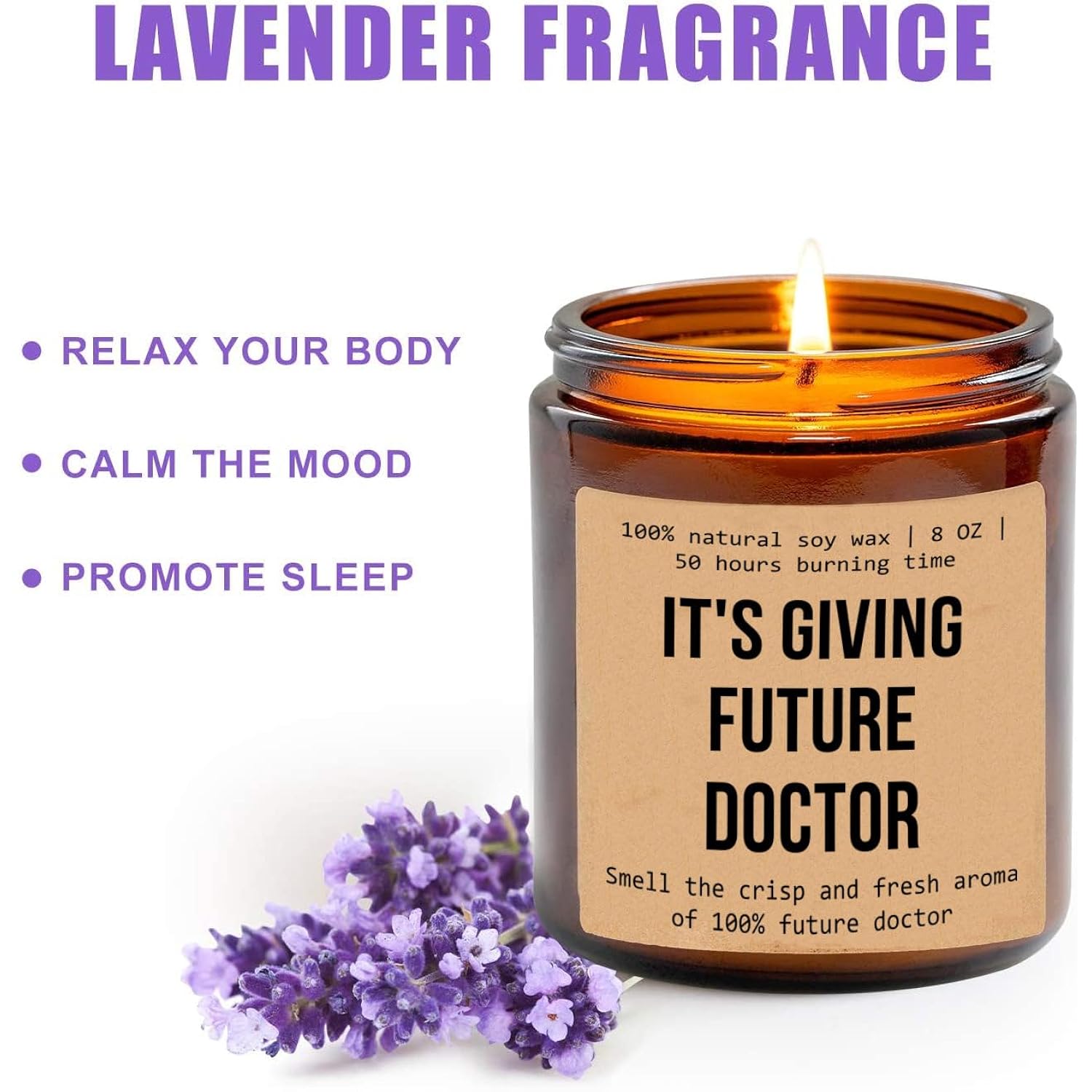 It'S Giving Future Doctor Candle - Med School Acceptance - Doctor Gift - Candle For Doctor - Doctor Girlfriend - Gift For Him Her