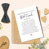 Galentine'S Day Card For Best Friend, Best Friend Galentines Day Card, Poem Valentine'S Day Card For Bestie Bff, Galentine'S Day Gifts For Friends, Happy Galentine'S Day To A Special Best Friend