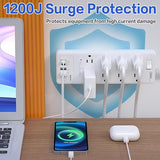 Surge Protector Power Strip with Timer 8 Outlets and USB C Ports for Home and Office