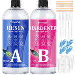Epoxy Resin 34Oz - Epoxy Resin Kit, Crystal Clear Epoxy Resin Kit - Not Yellowing, No Bubble, Self Leveling, High-Gloss, Casting & Coating For Diy Jewelry Making Of The Art Resin & Epoxy (17Oz X 2)