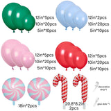 Gingerbread Balloon Arch Garland Kit 153 Pcs Christmas Balloon Garland Arch Pink Christmas Balloons Giant Gingerbread Man Candy Cane Balloon For Christmas Gingerbread House New Year Party Supplies