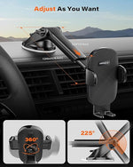 Car Phone Holder Mount for Dashboard/Windshield, Compatible with All Phones