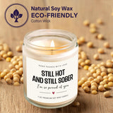 Sobriety Gifts For Women Men, 1 Year 2 Year Sober Gifts, Best Sobriety Recovery Gift, Sober Celebration, Anniversary, Proud Of You Presents For Her - Handmade Lavender Scented Candle 7Oz