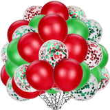 80 Piece Red And Green Confetti Balloons Christmas Party Decorations12 Inch For Christmas Birthday Party Arch Decorations Supplies