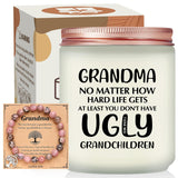 Grandma Gifts - Grandma Christmas Birthday Mothers Day Gifts From Grandchild, Granddaughter, Grandson - First-Time Grandmas Gift - Funny Lavender Scented Candle
