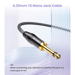 1/4 To 1/8 Stereo Cable - 3.5Mm Trs To 1/4 Inch Ts Mono Adapter - 3 Feet