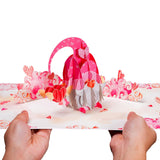 Frndly 3D Love Gnome Pop Up Valentines Day Card, Handcrafted - 100% Recycled And Eco-Friendly, 8" X 6" Cover - Includes Envelope And Note Tag