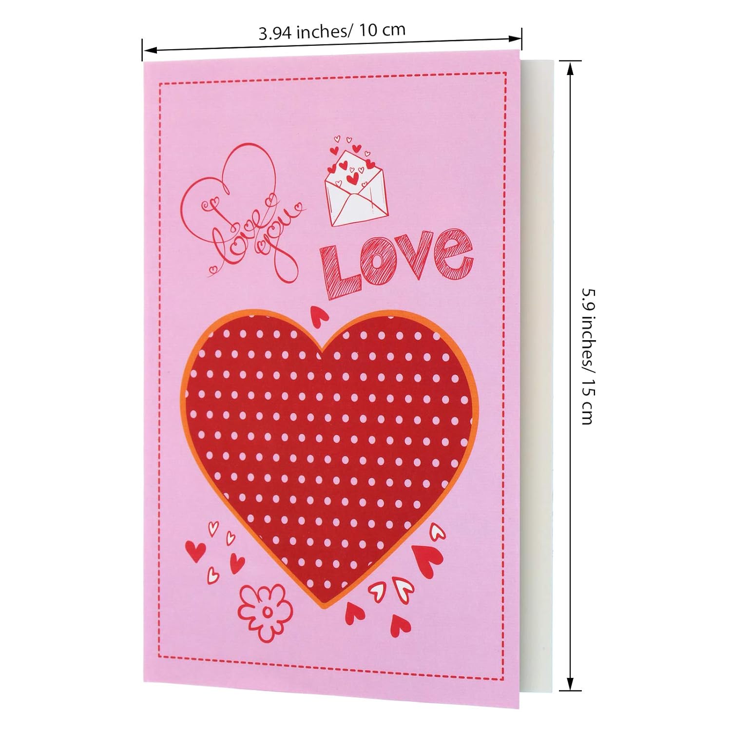 48 Pcs Valentine'S Day Cards With Envelopes Bulk Classroom Kids Greeting Cards 4 X 6'' Love Assorted Blank Heart Valentine Postcards For Wedding, Love Ones