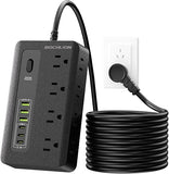 Power Strip with 8 Outlets 3 USB 3 USB C Ports 6 Ft Flat Plug Surge Protector